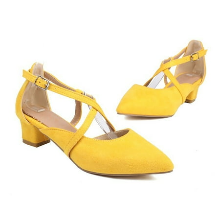XIAQUJ Women s Foreign Trade Large Spring New PU Leather Buckle Low Heel Hollow Back Sandals Sandals for Women Yellow 7.5(39)
XIAQUJ Women s Foreign Trade Large Spring New PU Leather Buckle Low Heel Hollow Back Sandals Sandals for Women Yellow 7.5(39)