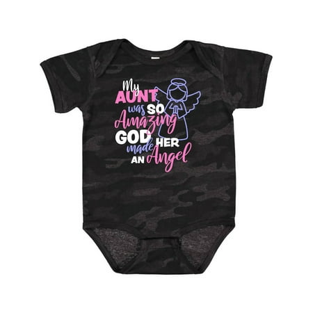 Inktastic My Aunt was so Amazing God Made her an Angel Gift Baby Girl Bodysuit