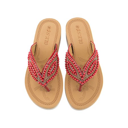 Gomelly Ladies Platform Sandal Ethnic Flip-flops Beach Wedge Sandals Fashion Slide Slippers Dates Outdoor Casual Shoes Red 7
Gomelly Ladies Platform Sandal Ethnic Flip-flops Beach Wedge Sandals Fashion Slide Slippers Dates Outdoor Casual Shoes Red 7