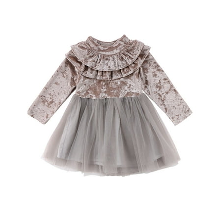 Princess Kids Baby Girls Dress Velvet Long Sleeve Party Dress Ruffle Tulle Tutu Dress
Princess Kids Baby Girls Dress Velvet Long Sleeve Party Dress Ruffle Tulle Tutu Dress