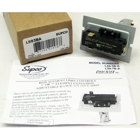 Cam-Stat Supco L593BA Furnace Fan Limit Control Switch (FF568)