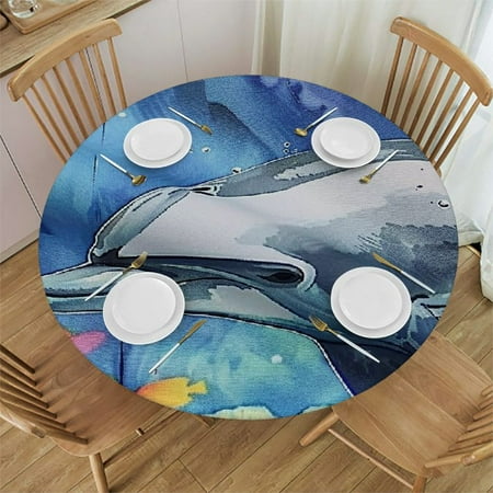 Patifu Dolphin Fish Fabric Round Table Cover Stain Resistant Washable Indoor Outdoor Tablecloth Kitchen Dining Wedding Parties Picnic Farmhouse 100% Polyester Fiber 38-42
Patifu Dolphin Fish Fabric Round Table Cover Stain Resistant Washable Indoor Outdoor Tablecloth Kitchen Dining Wedding Parties Picnic Farmhouse 100% Polyester Fiber 38-42