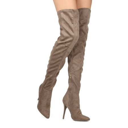 New Women Wild Diva Bonnie-02 Faux Suede Thigh High Pointy Toe Stiletto Boot
New Women Wild Diva Bonnie-02 Faux Suede Thigh High Pointy Toe Stiletto Boot