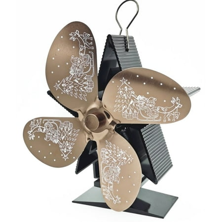 Heat Powered Stove Fan Christmas 4-Blade for Wood Log Burner Fireplace Durable Bronze Christmas Edition
Heat Powered Stove Fan Christmas 4-Blade for Wood Log Burner Fireplace Durable Bronze Christmas Edition