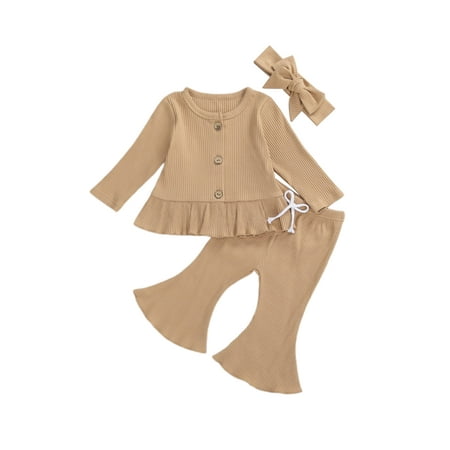 Canrulo Newborn Baby Girls Clothes Sets Cotton Knitted Tops Flare Pants Headband 3pcs Khaki 6-12 Months
Canrulo Newborn Baby Girls Clothes Sets Cotton Knitted Tops Flare Pants Headband 3pcs Khaki 6-12 Months