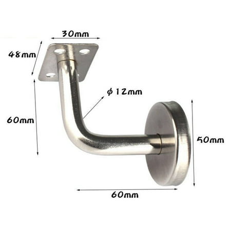 Goodhd 5pcs Stainless Steel Wall Mount Stair Handrail Brackets Wood Metal Railing