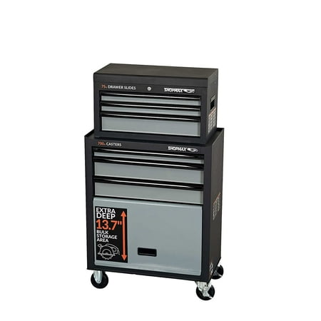 27 in. W 6 Drawer + 1 Panel Door Tool Chest and Rolling Cabinet Combo 
27 in. W 6 Drawer + 1 Panel Door Tool Chest and Rolling Cabinet Combo
