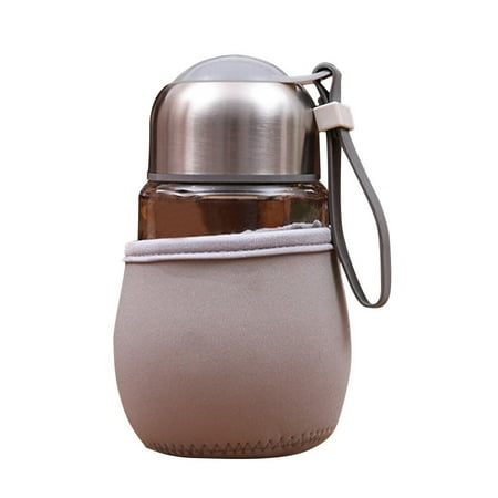 Fashion Transparent Glass Sports Water Bottle Portable Penguin Cup with Bottle Coat (Grey)
Fashion Transparent Glass Sports Water Bottle Portable Penguin Cup with Bottle Coat (Grey)