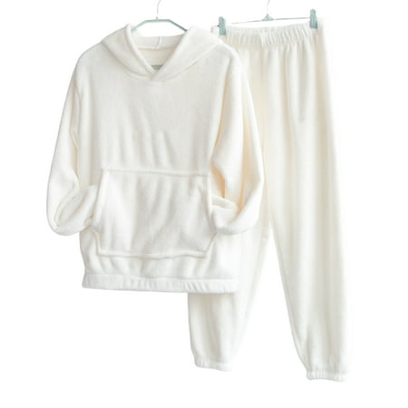 Kunxin Women Winter Warm Pajamas Set Fleece Hooded Thick Sweatshirt Sleepwear Home Wear
Kunxin Women Winter Warm Pajamas Set Fleece Hooded Thick Sweatshirt Sleepwear Home Wear