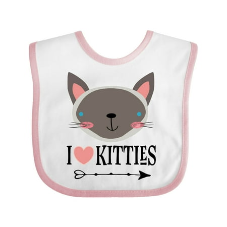 Inktastic Cat Siamese Owner I Love Kitties Gift Baby Girl Bib