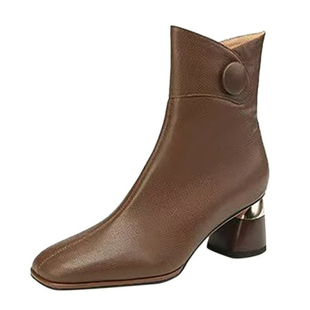 Classic Retro Fall Winter Women Boots Women Ankle Boots Autumn And Winter Fashion Solid Color Simple Comfortable Pointed Toe Square Heel Thick Back Zipper
Classic Retro Fall Winter Women Boots Women Ankle Boots Autumn And Winter Fashion Solid Color Simple Comfortable Pointed Toe Square Heel Thick Back Zipper