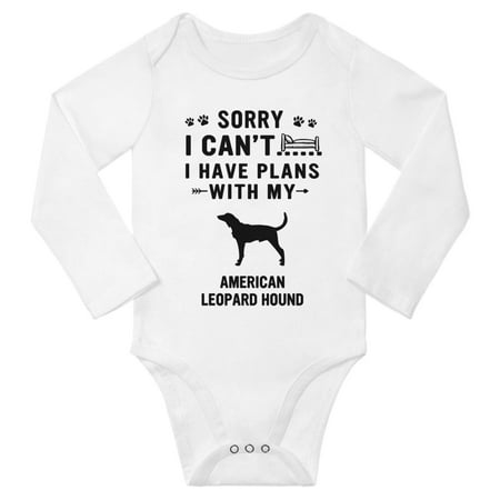 Sorry I Can t I Have Plans With My American Leopard Hound Baby Long Sleeve Bodysuit Clothes (White 18-24 Months)
Sorry I Can t I Have Plans With My American Leopard Hound Baby Long Sleeve Bodysuit Clothes (White 18-24 Months)
