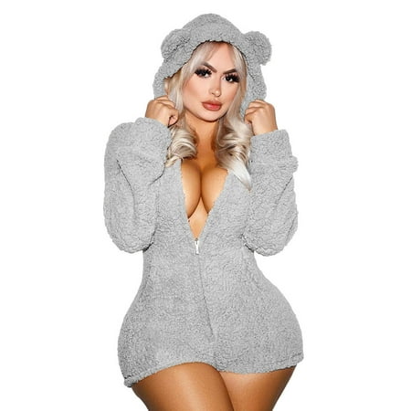 Dillar Women Hooded Cotton Fashion Long Sleeve Ladies Solid Color Pyjamas Jumpsuits Double Sided Fleece Cat Ear One Piece Pajamas
Dillar Women Hooded Cotton Fashion Long Sleeve Ladies Solid Color Pyjamas Jumpsuits Double Sided Fleece Cat Ear One Piece Pajamas