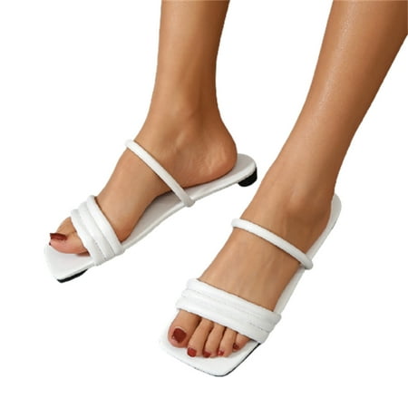 Women s Plat Square Peep Toe Sandals Slip-on Style Casual Shoes with Anti Slip Sole Summer Beach Supply 35 White
Women s Plat Square Peep Toe Sandals Slip-on Style Casual Shoes with Anti Slip Sole Summer Beach Supply 35 White