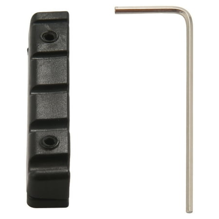 Adjustable Pom Nut Slotted for 5 Strings Bass Guitar Replacement Parts Black