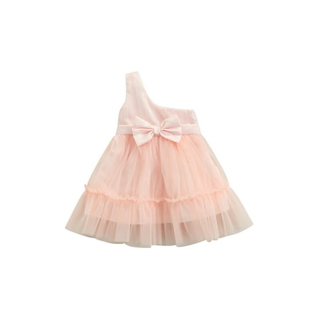 Arvbitana Baby Girls Solid Color Princess Dress Sleeveless Sloping Shoulder Bow Decoration Mesh Dresses Summer Sweet One Pieces Skirt for Birthday Party Casual Daily 0-24M
Arvbitana Baby Girls Solid Color Princess Dress Sleeveless Sloping Shoulder Bow Decoration Mesh Dresses Summer Sweet One Pieces Skirt for Birthday Party Casual Daily 0-24M
