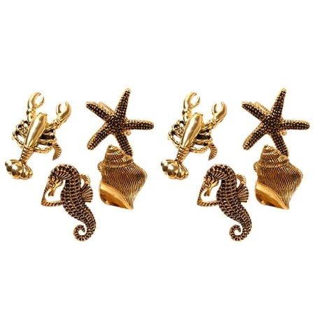 8Pcs Marine Series Shells Hippocampus Napkin Ring Model Room High-End Hotel Napkin Buckle Napkin Ring Dining
8Pcs Marine Series Shells Hippocampus Napkin Ring Model Room High-End Hotel Napkin Buckle Napkin Ring Dining