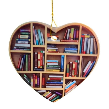 Book Ornaments for Christmas Tree | Heart Shape Wooden Reading Pendant | Wear Resistant Festival Hanging Decor for Libraries Reading Rooms
Book Ornaments for Christmas Tree | Heart Shape Wooden Reading Pendant | Wear Resistant Festival Hanging Decor for Libraries Reading Rooms