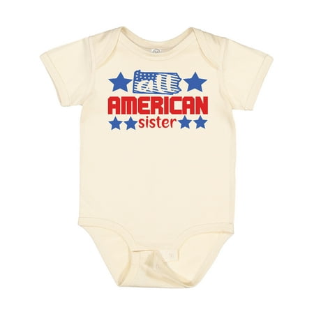 Inktastic All-American Sister Patriotic Design with Flag and Stars Gift Baby Girl Bodysuit
Inktastic All-American Sister Patriotic Design with Flag and Stars Gift Baby Girl Bodysuit