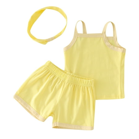 ZMHEGW Baby Girls Boys Sleeveless Strap Vest T Shirt Tops Shorts Headband 3PCS Outfits Clothes Set
ZMHEGW Baby Girls Boys Sleeveless Strap Vest T Shirt Tops Shorts Headband 3PCS Outfits Clothes Set