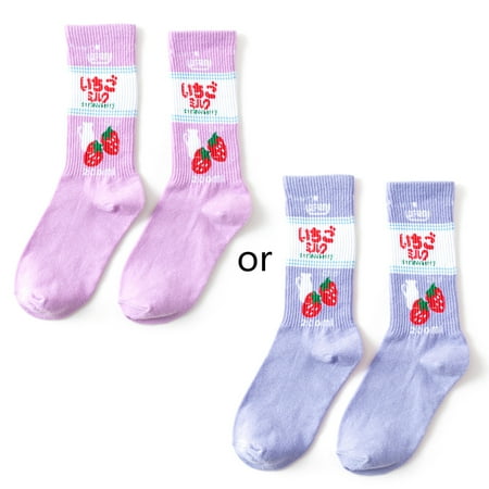 New Japanese Kawaii Sweet Women s Socks Funny Cute Cream Candy Color Milk Strawb