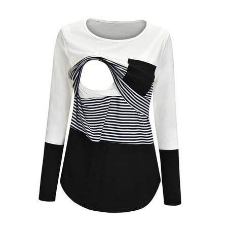 asdoklhq Maternity Tops Clearance Maternity Womens Nursing Round Neck Long Sleeve Round Neck Breastfeeding Blouse
asdoklhq Maternity Tops Clearance Maternity Womens Nursing Round Neck Long Sleeve Round Neck Breastfeeding Blouse