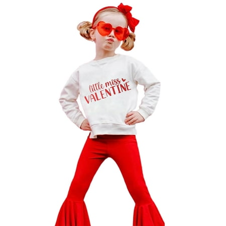 Ma&Baby Toddler Girls Valentines Day Outfit Baby Long Sleeve Sweatshirt Tops Flare Pants Clothes Set
Ma&Baby Toddler Girls Valentines Day Outfit Baby Long Sleeve Sweatshirt Tops Flare Pants Clothes Set