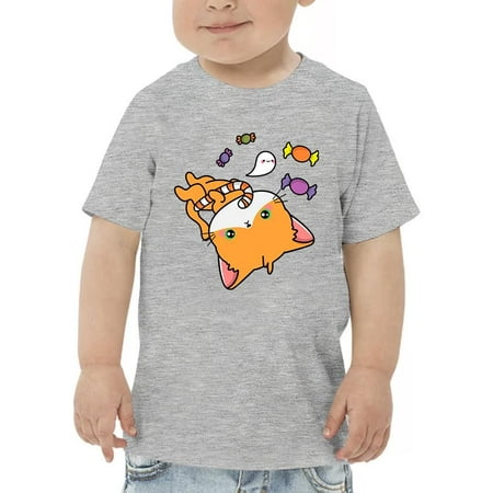 Cute Pumpkitty And Candy T-Shirt Toddler -Image by Shutterstock 3 Toddler 
Cute Pumpkitty And Candy T-Shirt Toddler -Image by Shutterstock 3 Toddler