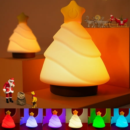 TUOBARR Christmas Decoration Christmas Tree Silicone Night Light Creative Gift LED Light USB Charging Cold And Warm Stepless Dimming
TUOBARR Christmas Decoration Christmas Tree Silicone Night Light Creative Gift LED Light USB Charging Cold And Warm Stepless Dimming