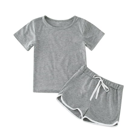 LBECLEY Hoodie with Pants Baby Girls Toddler Kids Summer Sports T Shirt and Shorts Set Solid Clothing Sets Tracksuit Outfits Baby Girl Pant Set Grey 90
LBECLEY Hoodie with Pants Baby Girls Toddler Kids Summer Sports T Shirt and Shorts Set Solid Clothing Sets Tracksuit Outfits Baby Girl Pant Set Grey 90