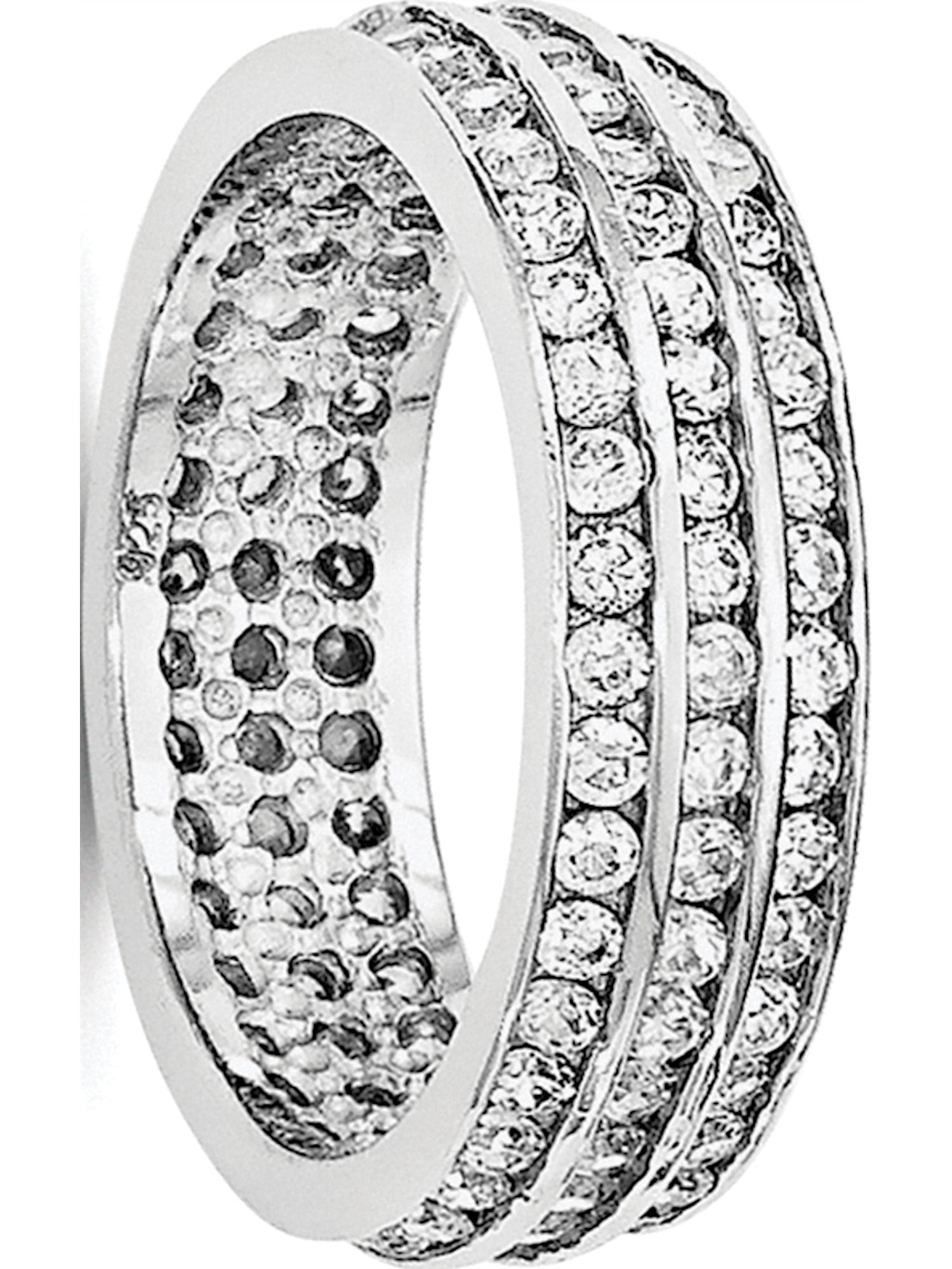 Élégant 18K Silver Gold Filled Diamant Cristal Femmes Lady mariage Bagues