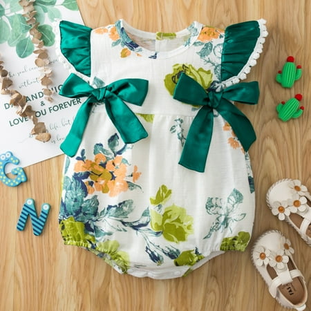 Bodysuit Girls Clothes Bow Baby Floral Romper Sleeveless Girls Romper&Jumpsuit
Bodysuit Girls Clothes Bow Baby Floral Romper Sleeveless Girls Romper&Jumpsuit