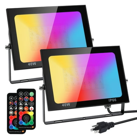 ABUKY 2 Pack RGB LED Flood Light 400W Equivalent DIY Color Changing Stage Lights with Remote Halloween Light IP66 Indoor Outdoor Floor Strobe Light Uplights for Event Uplighting Party Wall Wash
ABUKY 2 Pack RGB LED Flood Light 400W Equivalent DIY Color Changing Stage Lights with Remote Halloween Light IP66 Indoor Outdoor Floor Strobe Light Uplights for Event Uplighting Party Wall Wash