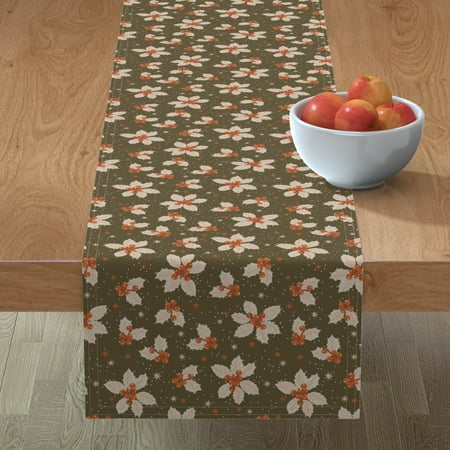 Cotton Sateen Table Runner 90 - Christmas Holly Berries Green Stars Brown Snow Poinsettias Print Custom Table Linens by Spoonflower
Cotton Sateen Table Runner 90 - Christmas Holly Berries Green Stars Brown Snow Poinsettias Print Custom Table Linens by Spoonflower