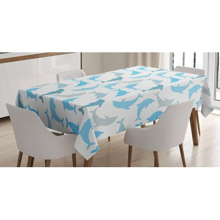 Ambesonne Ocean Tablecloth Rectangular Table Cover Jumping Dolphin 60 x84 White Blue Grey
Ambesonne Ocean Tablecloth Rectangular Table Cover Jumping Dolphin 60 x84 White Blue Grey