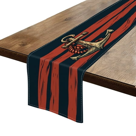 BaHomeck Table Runner 13*72 In Set Of 1 Anchor With Red And Black Stripes In The Background High Density Cotton Linens Machine Washable Table Runner For Kitchen Dining Table Coffee Table Decor
BaHomeck Table Runner 13*72 In Set Of 1 Anchor With Red And Black Stripes In The Background High Density Cotton Linens Machine Washable Table Runner For Kitchen Dining Table Coffee Table Decor