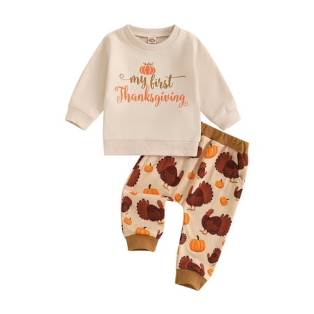 Prreey Baby 2Pcs Thanksgiving Day Outfits Long Sleeve Pumpkin Print Pullover + Pants Set Tod
Prreey Baby 2Pcs Thanksgiving Day Outfits Long Sleeve Pumpkin Print Pullover + Pants Set Tod