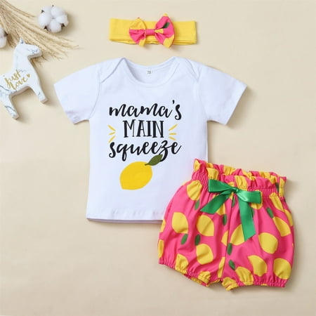 Baby Boys Girls Summer Outfits Letter Pattern Short Sleeve T Shirt Tops Floral Shorts Pants Headband 3PCS Clothes Set
Baby Boys Girls Summer Outfits Letter Pattern Short Sleeve T Shirt Tops Floral Shorts Pants Headband 3PCS Clothes Set