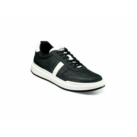 Stacy Adams Currier Moc Toe Lace Up Sneaker Strip Walking Shoe Black 25515-001