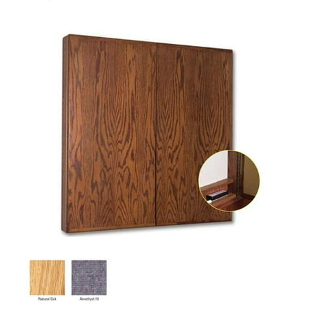 Marsh Industries Hc-406-Ep19 48X72 Burlap Natural Oak Stain Contemporary Conference Cabinet With Projection Screen - Amethyst