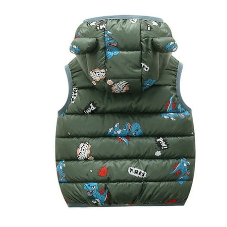 DNDKILG Children Boy Girl s Ears Cartoon Print Outerwear Toddler Baby Padded Hooded Sleeveless Vest Fall Winter Zip Up Puffer Jacket Green 1Y-5Y
DNDKILG Children Boy Girl s Ears Cartoon Print Outerwear Toddler Baby Padded Hooded Sleeveless Vest Fall Winter Zip Up Puffer Jacket Green 1Y-5Y