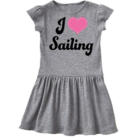 Inktastic I Love Sailing Gift Toddler Girl Dress