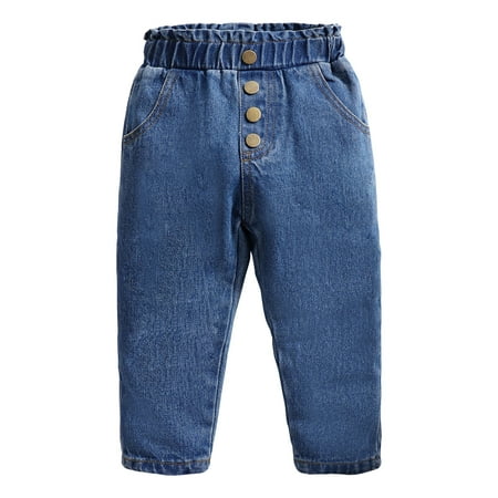 Kucnuzki Infant Girl Clothes 6 Months Infant Girl Fall-Winter Pants 9 Months Infant Girl Elastic Solid Color Casual Denim Button Pants Blue
Kucnuzki Infant Girl Clothes 6 Months Infant Girl Fall-Winter Pants 9 Months Infant Girl Elastic Solid Color Casual Denim Button Pants Blue