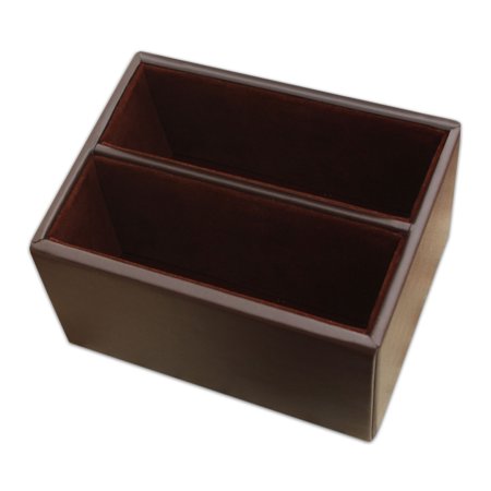 Chocolate Brown Leatherette 10pc Coaster Holder
