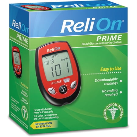 ReliOn Prime Blood Glucose Monitoring System, Red - Walmart.com