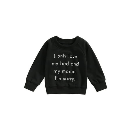 Suanret Infant Baby Girl Boy Autumn Winter Pullover Long-Sleeved O-neck Letter Print Warm Sweatshirt Black 0-6 Months
Suanret Infant Baby Girl Boy Autumn Winter Pullover Long-Sleeved O-neck Letter Print Warm Sweatshirt Black 0-6 Months