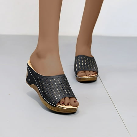 loopsun Summer Sandals for Womens Womens Sandals Clearance New Thick Soled Round Toe Slope Heel Sandals For Women s Hollow Casual Sandals
loopsun Summer Sandals for Womens Womens Sandals Clearance New Thick Soled Round Toe Slope Heel Sandals For Women s Hollow Casual Sandals