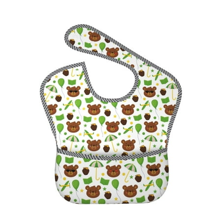 Bingfone Mess-Proof Baby Bib - Waterproof Bib for Baby Boy or Girl with Food Catcher Pocket Unisex-Cute Bear
Bingfone Mess-Proof Baby Bib - Waterproof Bib for Baby Boy or Girl with Food Catcher Pocket Unisex-Cute Bear