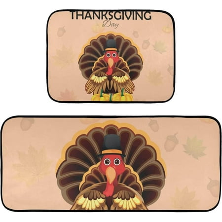 Hyjoy Thanksgiving Turkey 2 Pieces Kitchen Rug Cushioned Anti-Fatigue Kitchen Rugs Set for Home Office Laundry 19.7 x 27.6 +19.7 x 47.2
Hyjoy Thanksgiving Turkey 2 Pieces Kitchen Rug Cushioned Anti-Fatigue Kitchen Rugs Set for Home Office Laundry 19.7 x 27.6 +19.7 x 47.2