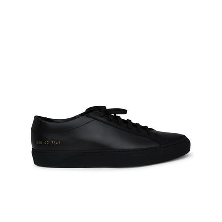 Common Projects Man Black Leather Achilles Sneakers